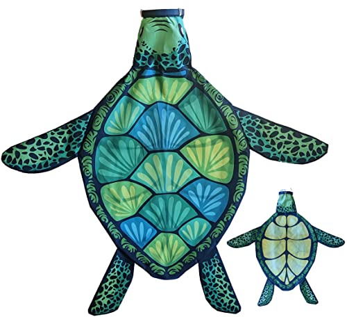 Madrona Brands Small Turtle Windsock 32 Inch | Durable Outdoor Hanging Wind Sock for Outside | Yard, Garden, Patio, Beach, Dock