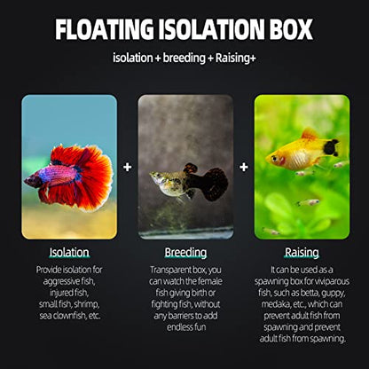 Breeding Box for Fish Tank, Aquarium Hatchery Incubator Breeder Box | Boxtech Breeding Box for Fish Tank, Aquarium Hatchery Incubator Breeder Box - size: S - 3.11*2.71*4.25 IN