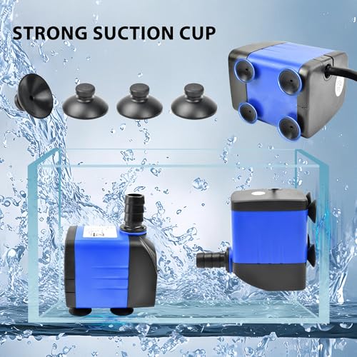 8W 118GPH Small Submersible Water Pump AC 110V Mini Pond pumps for Outdoor Ponds - color: 8w 450l/H