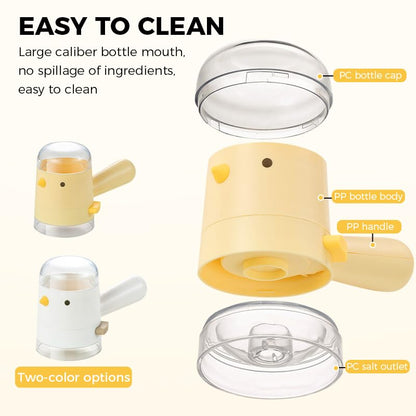 Quantitative Measuring Bottle for Seasonings in Bird Shape Kitchen Spice Jar with Precise Measurement for Cooking (White)