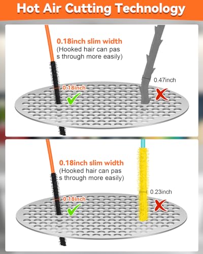32 Inch Anti-break Metal Drain Snake, Hair Clog Remover, Cleaner Tool | Nylon Coating Sink Snake Drain Cleaner Hair Catcher Remover for Shower Bathroom Sink Tub - color: Orange/Black-32inch