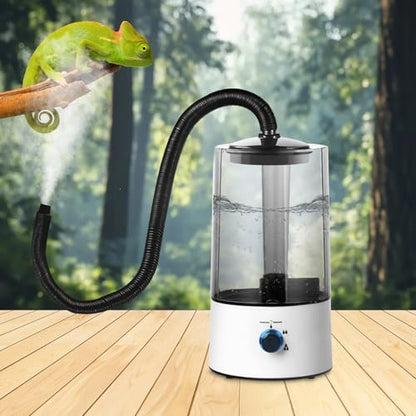 4L/1.06 Gallon Reptile Humidifier, Pet Fogger Mister Tank with 3 Mist Levels, High Efficiency Atomization with Anti-Dry Burn Protection, 36dB Low Noise, for Reptiles and Amphibians