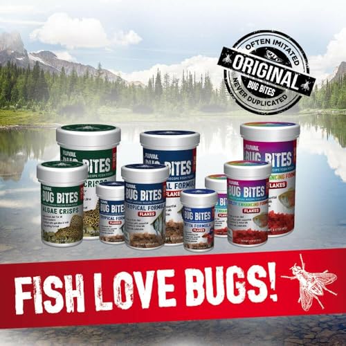Fluval Bug Bites Tropical Fish Food, 1.59 oz, Brown | Flakes for Small to Medium Sized Fish, A7331 - size: 1.59 Ounce (Pack of 1)
