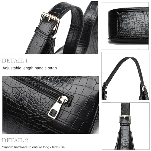 Small Tote Shoulder Bags Purses for Women Retro Classic Crossbody Bags Cute Clutch Purse and Handbag - color: 0-4-gz Coffee White