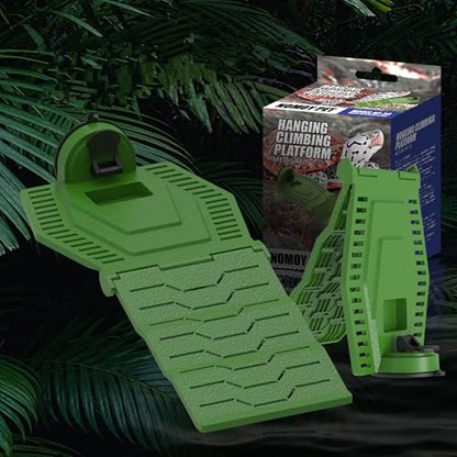 Turtle Resting Basking Platform, Foldable Turtle Ramp, Tortoise Climbing Ladder Resting Terrace for Frog Terrapin Reptiles Amphibian Habitat Hideouts Aquarium Decor Floating Dock (Green, M) - size: M