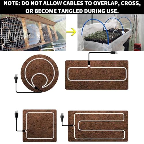 100 ft Heating Cable for Soil Garden205W Cold Frame Heating Cables for Plants Soil Warming Cable for Seed Grow