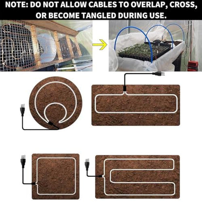 100 ft Heating Cable for Soil Garden205W Cold Frame Heating Cables for Plants Soil Warming Cable for Seed Grow