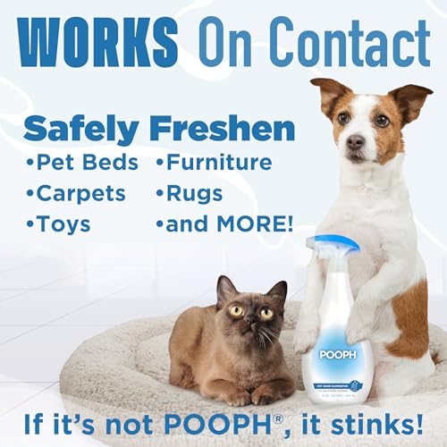 POOPH Pet Odor Eliminator Spray, 20 oz | Unscented pet odor eliminator spray for home surfaces, upholstery, furniture, and vehicles - size: 20 Fl Oz (Pack of 1)