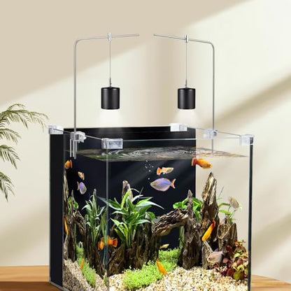BESPORTBLE Aquarium Light Mount, 2Pcs Adjustable Aquarium Light Mounting Bracket Reptile Glass Lamp Stand Fish Tank Led Lamp Holder