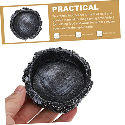 MERRYHAPY Crawling Pet Food Storage Basin Reptile Accessory Snake Water Dish Reptile Bowl Food Feeding Container Turtle Dish