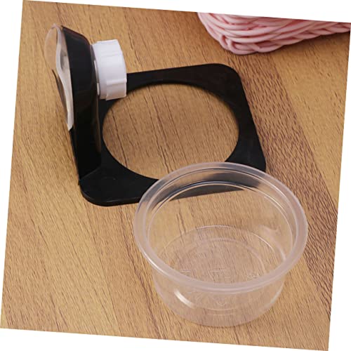 Milisten 2pcs Reptile Food Water Dish Solid Construction Easy Clean Suction Cup Style Gecko Lizard Feeder - size: Size 5
