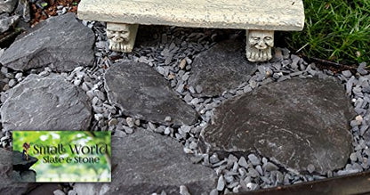 USA Natural Slate 1-3" for Aquariums, Reptiles, Terrariums, Miniatures 2 lb | Hand sorted, tumbled & washed in the US by our family-owned small business. Great in paludariums, mosaics & fairy gardens - style: 2 lbs