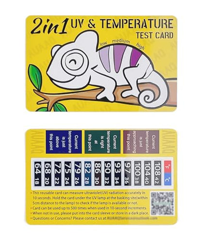 2-in-1 Reptile UV Light Meter Detector Sensor Tester (2, Yellow)