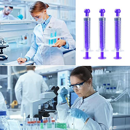 Plastic Syringe with Cap Individually Packge Sealed,Liquid Measuring Syringe Suitable for Industrial Scientific Labs,Feeding Pet (20*10ml) - size: 20*10ml
