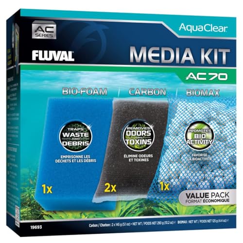 Fluval Media Maintenance Kit for AC70 Power Filter | For Use in Freshwater & Saltwater Aquariums