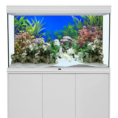 AWERT 48x18 inches Aquatic Plant Fish Tank Background Stone River Bed & Lake Aquarium Background Vinyl - size: 48x18in/120x45cm