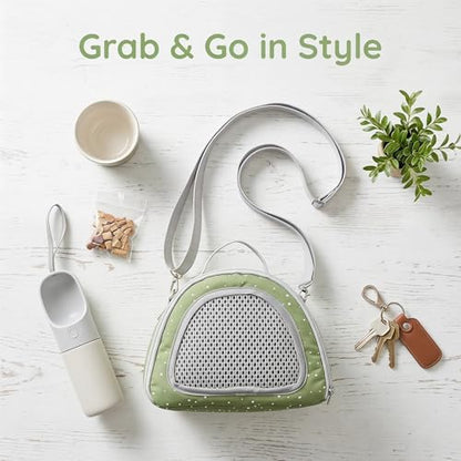 2pcs Small Pets Carrier Bag for Hamster, Gerbil, Sugar Glider Portable Lightweight Animal Travel Carrier with Breathable Mesh Window, Polyester Oxford Cloth, All-Weather Outdoor