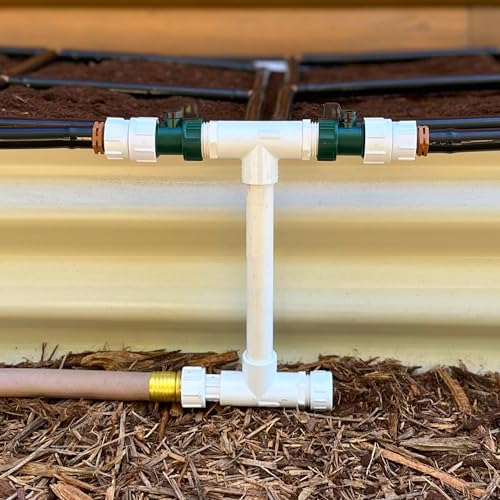 Garden Grid Manifold - 8" Tall, Double Style | Link All of Your Garden Grids So They Water Together | Ideal for Side-By-Side Garden Grid Connections - size: 8", style: Double