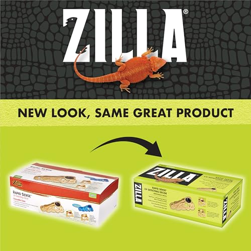 Zilla Rapid Sense UV Detecting Pet Reptile Terrarium Décor, Detects UVB Levels, Crocodile Skull, Large - size: Large