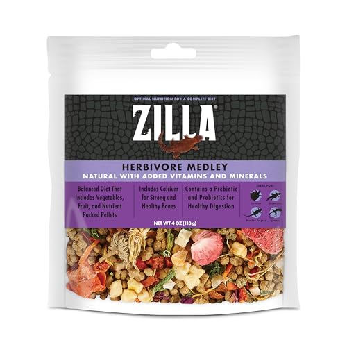 Zilla Pet Reptile Herbivore Food Medley Diet, 4 oz - size: 4 Ounce (Pack of 1)