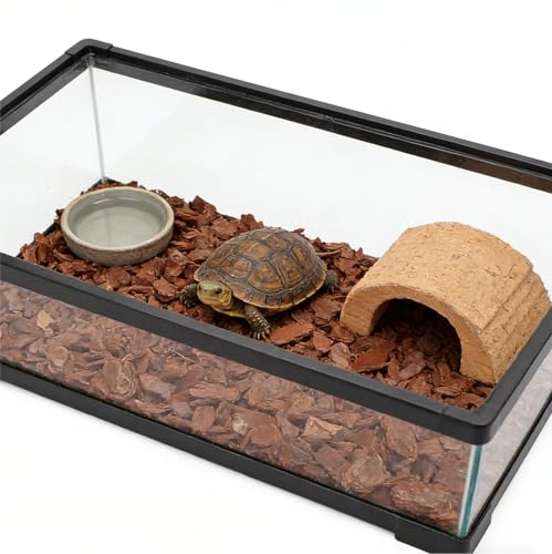 Levemolo Reptile Bark Bedding Natural Tree Bark Chips for Terrarium Decorations Gecko Substrate and Lizard Tank Decor 0.5 Kg Bag 2.36 X 1.18 X 0.39 in
