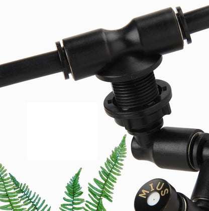 Reptiles 360° Rotating Fogger Mist Sprinkler Terrarium Adjustable Nozzle Greenhouse Garden Irrigation Pet Cooling System(Four Head) - color: Four Head