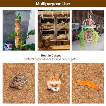 MAXPACE Natural Coconut Coir Liner Sheets - 14x11inch 2 Pcs Coco Fiber for Plant, Planter, Window Basket, Garden Decoration, and Pet Reptile Carpet or Mat