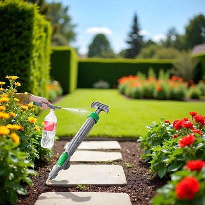 Green Handheld Sprayer - High Pressure Air Pump Manual Sprayer with Adjustable Nozzle - Garden Pump Sprayer - Hand Pump Sprayer Pressure Sprayer Top for Home Lawn and Garden Sprayer