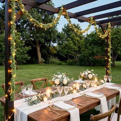 XunYee 4 Pack 11.8 FT Fake Moss Garland Floral Mossvine Garland Decorative Hanging Moss Rope Bendable Greenery for Climbing Reptiles Tank Accessories DIY Crafts Home Wedding Garden Decoration