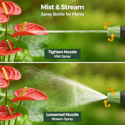 T4U Pump Sprayer 0.5 Gallon, Garden Spray Bottle with Short Nozzle | Hand pressure sprayer with adjustable brass nozzle for plant watering, lawn care, fertilizing, pest control and home cleaning - size: Short Nozzle