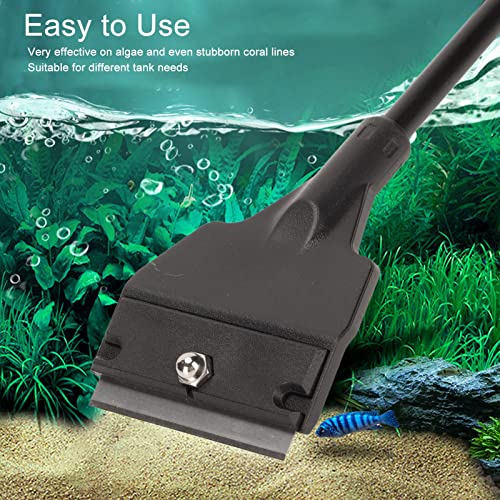 Aquarium Cleaning Tool Ergonomic ScratchResistant Handle Aquarium Algae Scraper 5 Blades Replaceable Multifunctional ABS Materials (Narrow Mouth Standard Type 34cm)