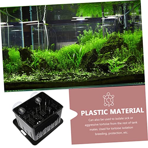 Abaodam Brooder Box for Reptiles Small Incubation Box Suction Cup Multi-Function Isolation for Turtle Supplies