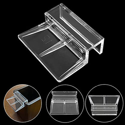 Aquarium Lid Clips, 12MM, 8 Pack | DIY Aquarium Lid Holder, Clear Acrylic, Fish Tank Support, Aquarium Glass Holder - size: 12MM