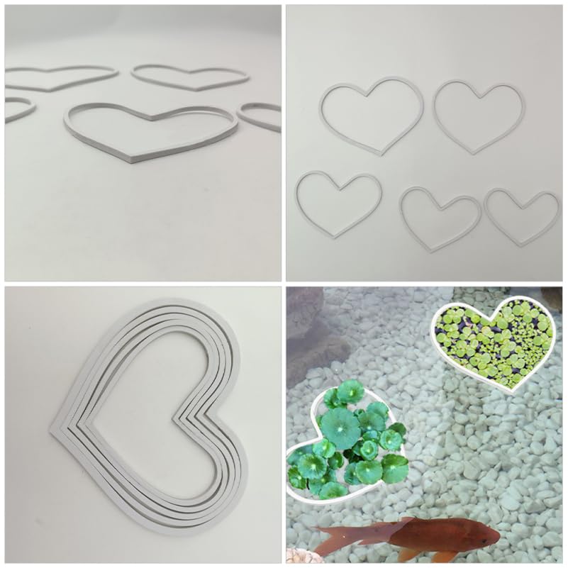 5Pcs Floating Plant Rings for Aquarium Fish Tank Accessories Feeding Ring Betta Fish Floating Divider Plant Holder 7.67X6.10In
