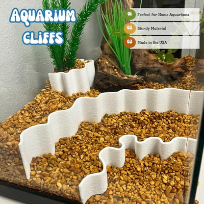 REEFSHAPE Aquarium or Terrarium Substrate Cliffs Combo Pack | Separate Substrate Layers in Aquariums or Terrariums to Create Cliffs & Depth | Made in USA (Cliff Combo, White) - color: Cliff Combo, White