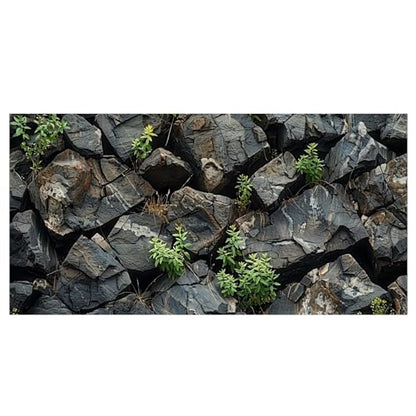 Stone Aquarium Background, Underwater Rock Plant Fish Tank Background Rocky Terrarium Background Black, Polyester Background with 6 EVA Double-Sided Tapes 36x18 inches/90x45 - color: Rock, size: 36"L x 18"W