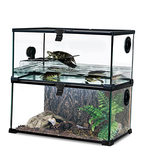 Happyyami 2-Pack Turtle Terrarium Buckle Waterproof Reptile Feeding Tank Latch for Glass Tortoise Enclosure Accessories Secure Lock for Amphibian and Reptile Habitat
