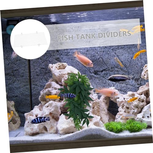 Levemolo 2pcs Aquarium Divider Panel Fish Tank Separator Suction Cups for Reptiles Jump Prevention and Peaceful Coexistence Isolation Board