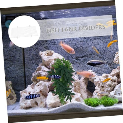 Levemolo 2pcs Aquarium Divider Panel Fish Tank Separator Suction Cups for Reptiles Jump Prevention and Peaceful Coexistence Isolation Board