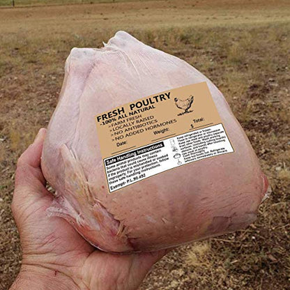 Remarkable Poultry Freezer Labels,2.5inchx4inch with Safe Handling Instructions Exemption-P.L. 90-492 (100Pcs )