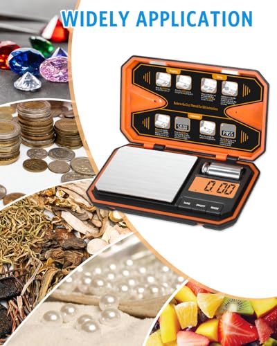 AMIR Digital Pocket Scale, 500g x 0.01g Gram Scale, LCD Display | Digital Food Scale with Tare Function, High precision, 6 Unit Conversion for Food, Jewelry, Coins, Coffee