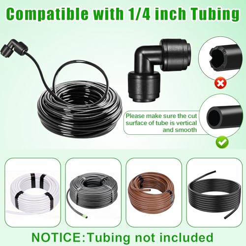 20 Pack 1/4" Quick Connect Fittings Elbow Connectors,1/4 Inch Irrigation Tubing Fittings Anti-Drop Push to Connect Fittings Locked Elbow for 1/4 Inch Drip Irrigation Tubing Garden Irrigation System - size: 20 Pack 1/4" Elbow