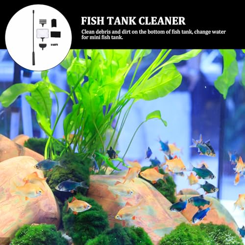 Totority 1set Aquarium Tool Versatile Fish Tank Brush Scraper and Fork for Easy and Maintenance for Aquariums and Fish Tanks