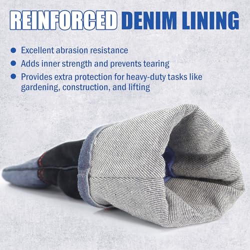 IC ICLOVER Animal Handling Gloves, Snake Bite Proof Gloves, Double Leather | Cat, Dog Training, Bird, Falconry, Snake Reptile Handling, Animal Control, Reinforced Palm Padded, Anti Bite Scratch Gloves - color: M -14inch