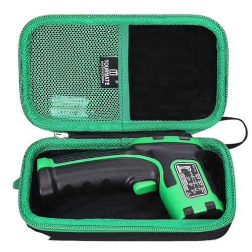 Tourmate Hard Case for KIZEN/Etekcity/Soonkoda/ThermoPro Infrared Thermometer Gun,Laser Surface Temp Reader Travel Box (Box for Sale) - color: Black & Green