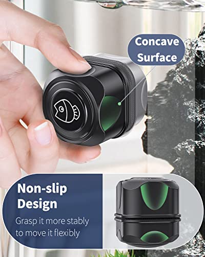 Pawfly 2 Inch Algae Scraper Aquarium Magnetic Brush Scratch-Free Scrubber for Nano Fish Tank Glass Cleaning, 2 Pack - size: 2 PCS