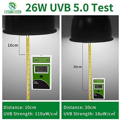 UVB Reptile Light 5.0, 26W Tropical and Sub-Tropical UVA UVB Bulb for Reptiles, Tropical Terrarium Compact Fluorescent Lamp, Reptile UVB Light Bulb for Chameleons, Iguanas, and Turtles - size: 5.0-26