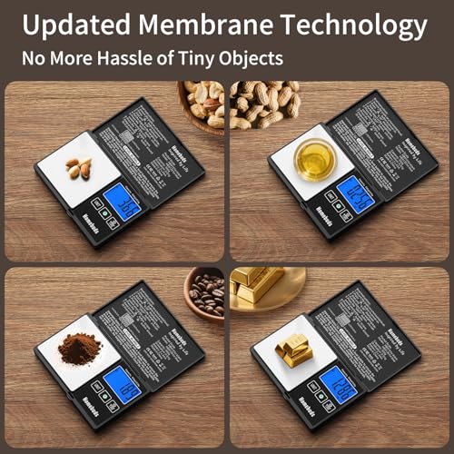 Homebuds 500g Digital Gram Scale High Precision in 0.01g with Level Bubble, Assured by Food Scale Professional Factory Since 2001, Pocket Scale for Lab, Kitchen, Coffee, Jewelry; 2*AAA, Black