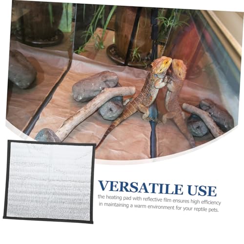 BESPORTBLE Reptile Heating Pad Film Insulated Mat for Turtles Snakes Lizards and Geckos Heat Retention for Optimal Pet Comfort - size: 29.30X29.30X0.30CM