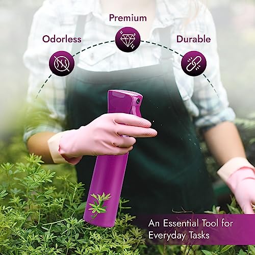VIGOR PATH Continuous Mist Purple Spray Bottle 300ml Fine Mist for Hair | Ultra Fine Atomizer Leak Proof Ergonomic Construction 360 Refillable - color: Light Purple - 10oz